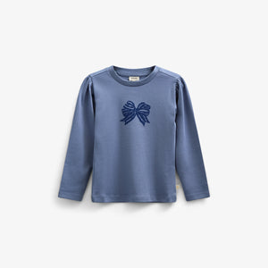 Langärmliges T-Shirt mit Frontprint - Kids - Blue | 100850 Kendell