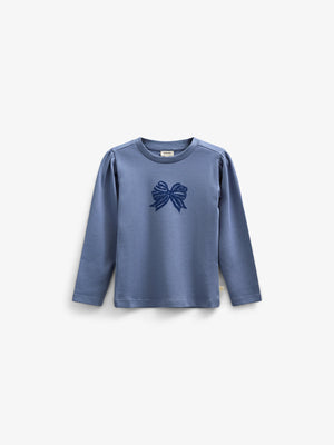 Langärmliges T-Shirt mit Frontprint - Kids - Blue | 100850 Kendell
