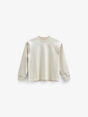 Übergroßes Heavyweight Langarm-T-Shirt - Tween - Off White | 100853 August