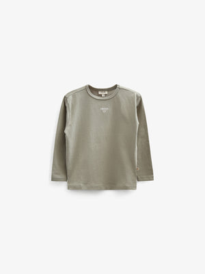 Langarm-T-Shirt mit Stickerei - Kids - Dusty Green | 100856 Brandon