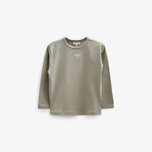 Langarm-T-Shirt mit Stickerei - Tween - Dusty Green | 100857 Brandon