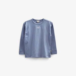 Langarm-T-Shirt mit Stickerei - Kids - Blue | 100858 Brandon