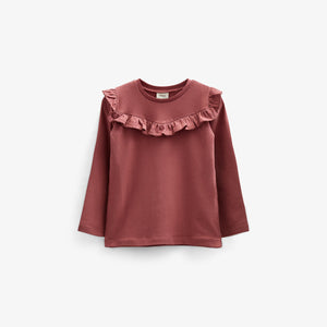 Rüschen-Jersey-Bluse - Kids - Vintage Red | 100860 Talia