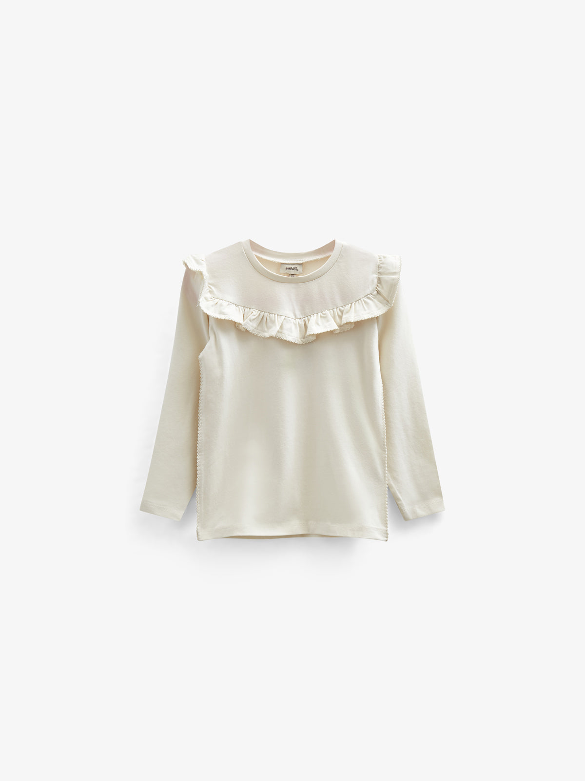 Rüschen-Jersey-Bluse - Kids - Off White | 100862 Talia