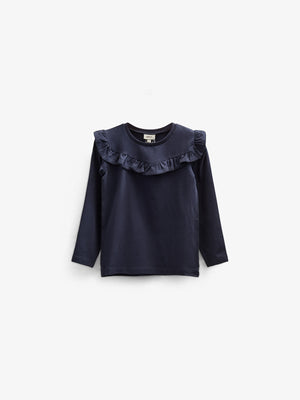Rüschen-Jersey-Bluse - Tween - Navy | 100865 Talia
