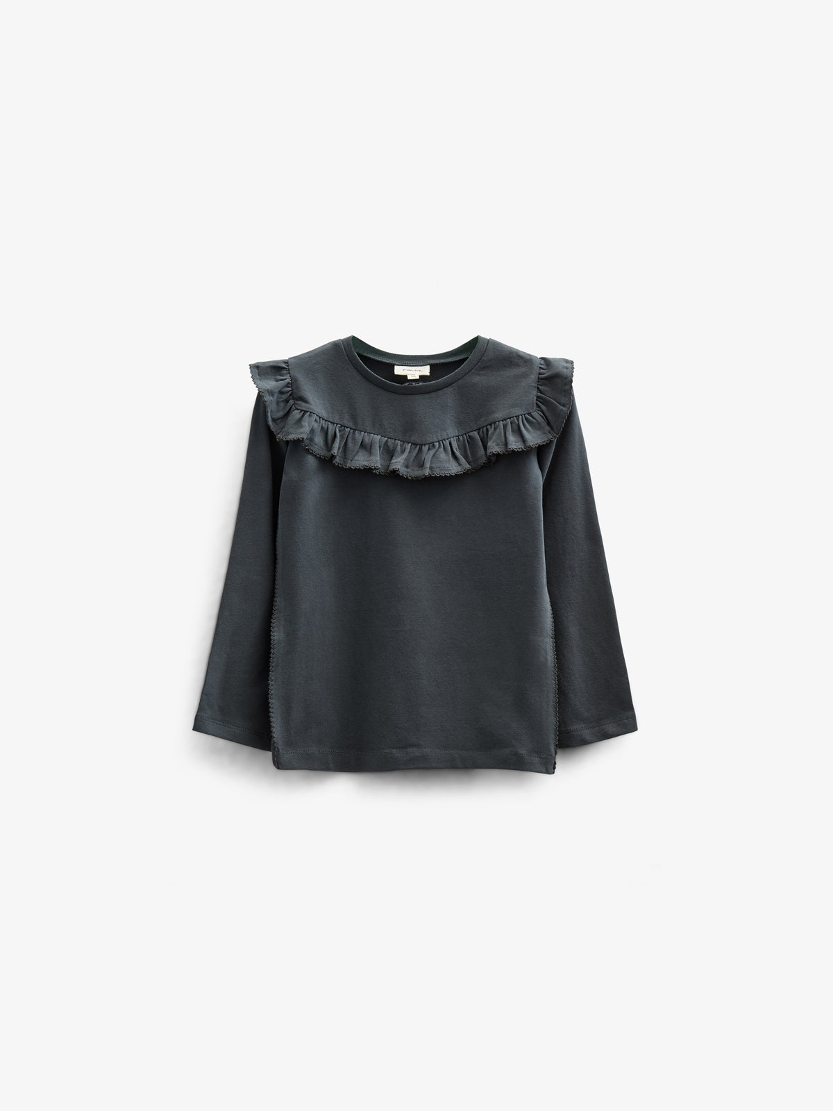 Rüschen-Jersey-Bluse - Tween - Forrest Green | 100867 Talia