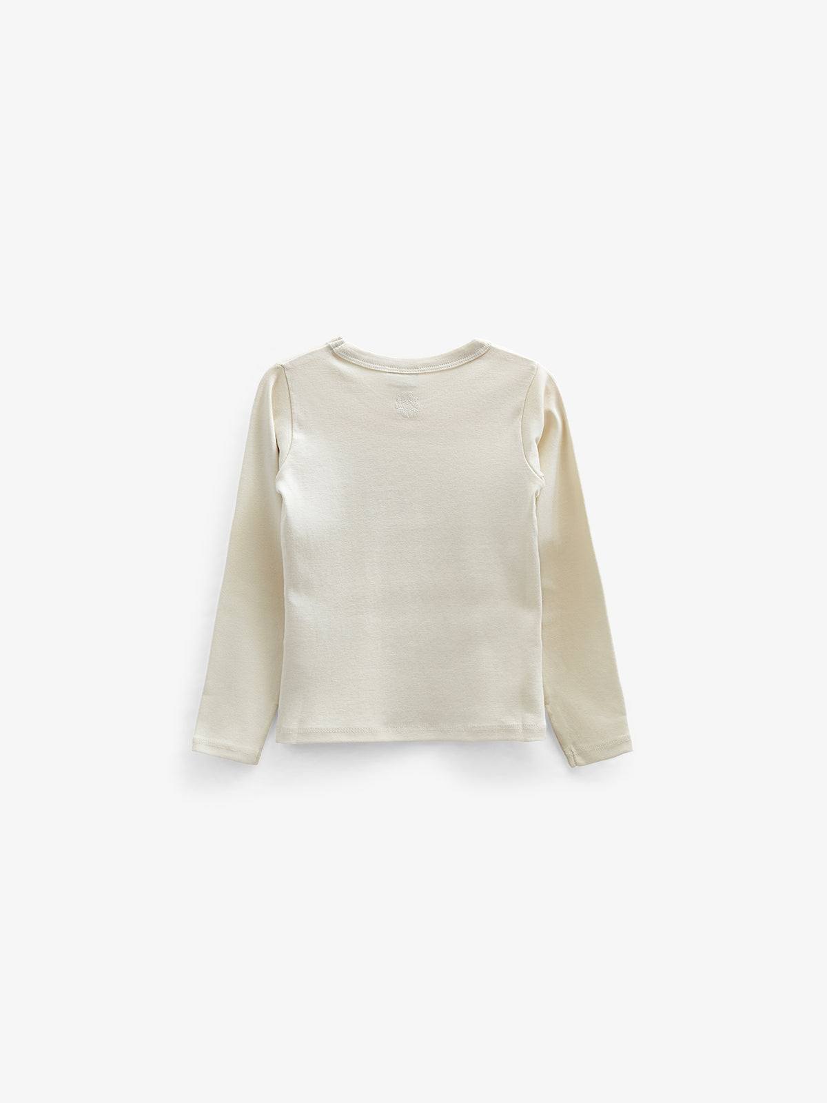 Langarm-T-Shirt mit Brusttasche - Tween - Off White | 100873 Sienna