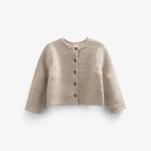 Strickjacke aus Wolle - Kids - Caffe Latte Melange | 100874 Maya
