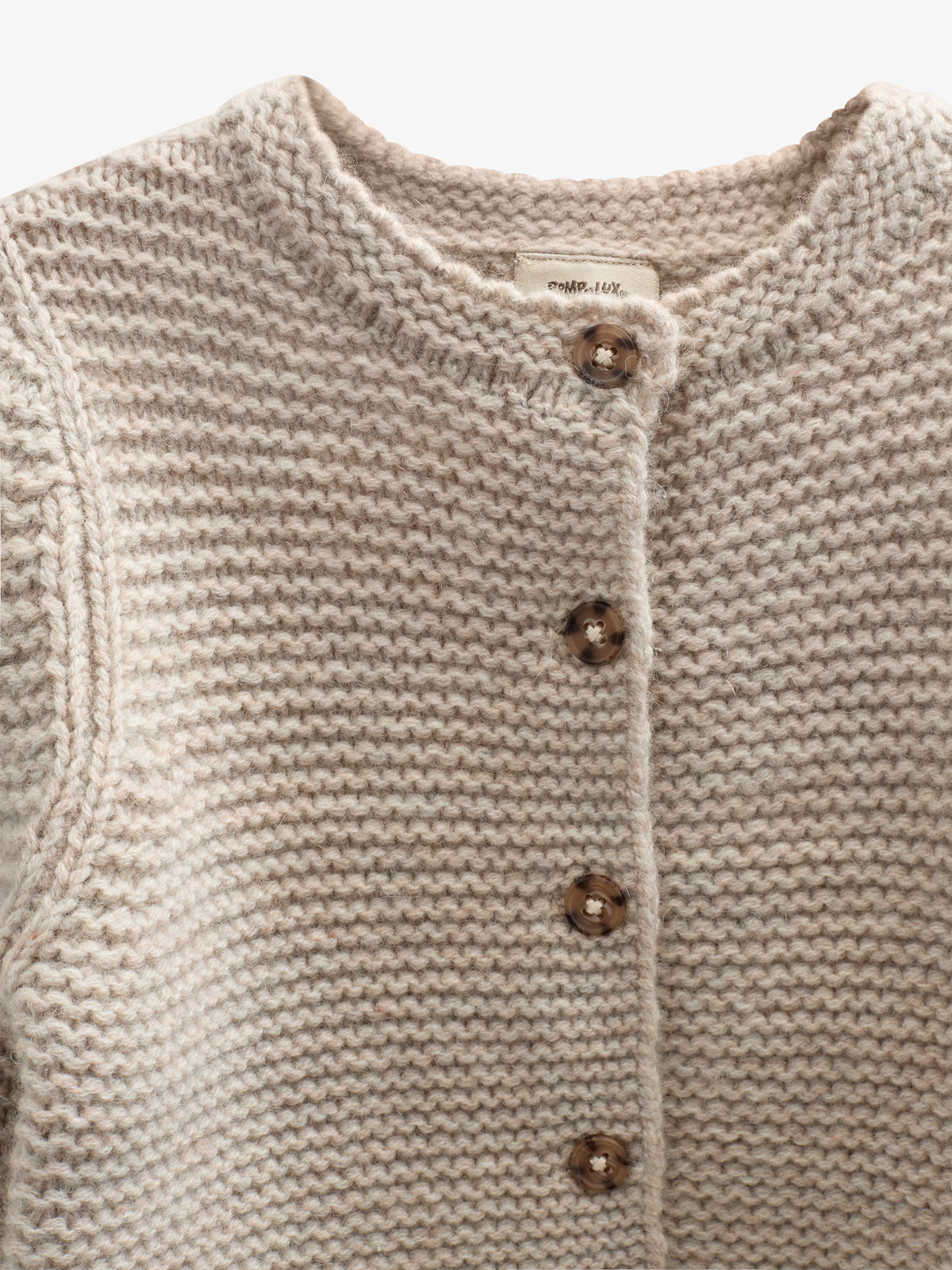 Strickjacke aus Wolle - Kids - Caffe Latte Melange | 100874 Maya