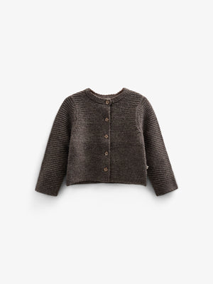 Strickjacke aus Wolle - Tween - Chocolate Melange | 100877 Maya