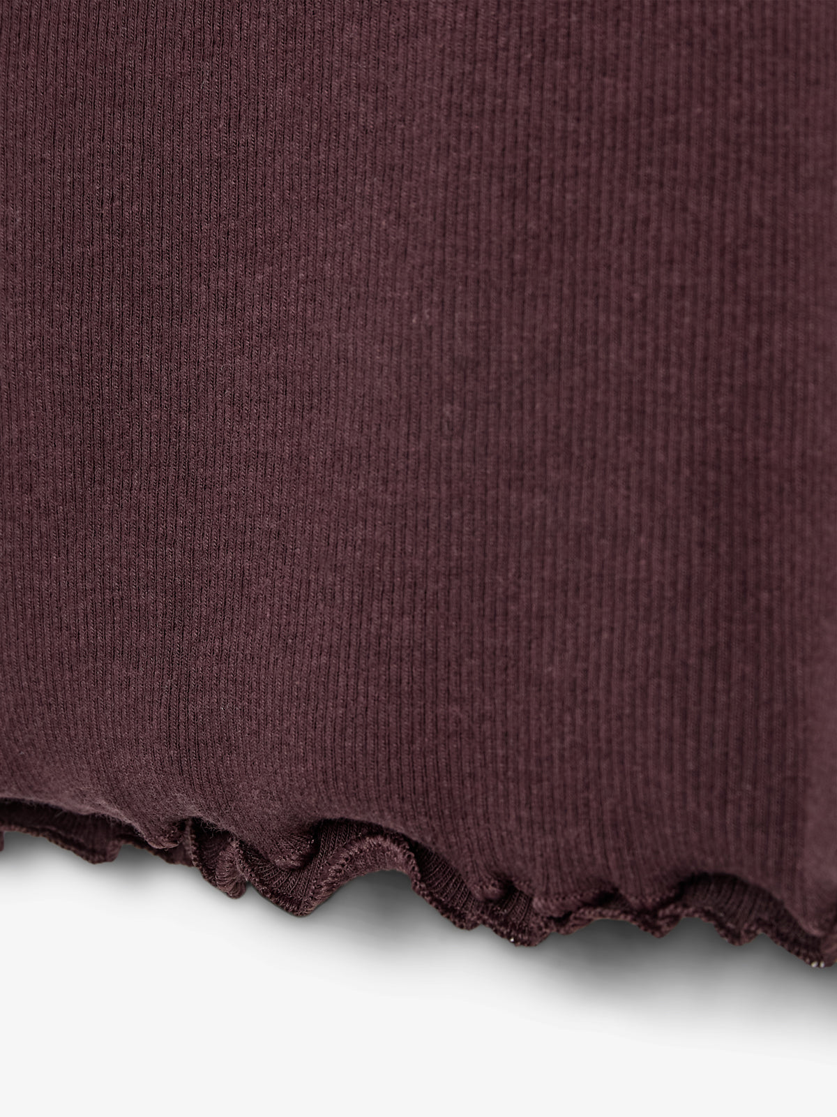 Basic Modal-T-Shirt mit langen Ärmeln und Rippe - Little - Dark Purple