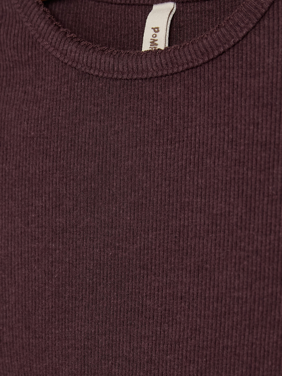 Basic Modal-T-Shirt mit langen Ärmeln und Rippe - Little - Dark Purple