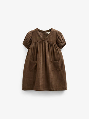 Gaze Kleid - Kids - Dark Brown | 100913 Jasmine