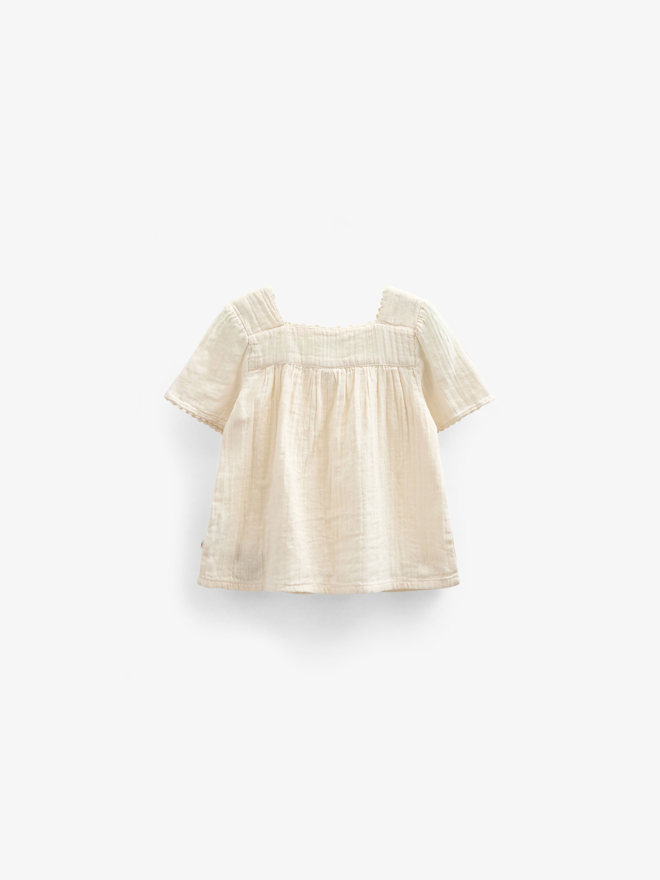 Kurzärmelige Bluse aus Gauze - Tween - Off White | 100919 Jasmine