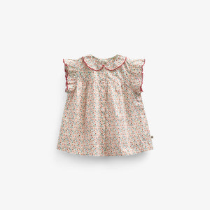 Poplin-Top mit Blumenmuster und Rüsche - Tween - Rose | 100949 Poppy