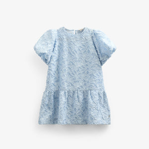 Jacquard-Kleid aus Baumwollmischung - Kids - Light Blue | 100994 Giselle