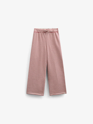 Gestreifte Jersey-Hose mit weitem Bein - Tween - Cherry Red | 100996 Emmie