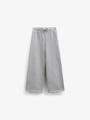 Gestreifte Jersey-Hose mit weitem Bein - Tween - Blue | 100998 Emmie