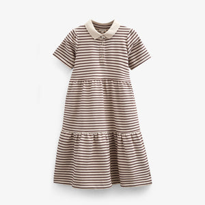 Gestreiftes Jersey-Kleid - Kids - Brown | 101010 Emmie