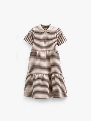 Gestreiftes Jersey-Kleid - Kids - Brown | 101010 Emmie