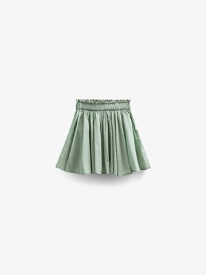 Baumwollrock mit Zick Zack Rüsche - Kids - Dusty Green | 101038 Alma