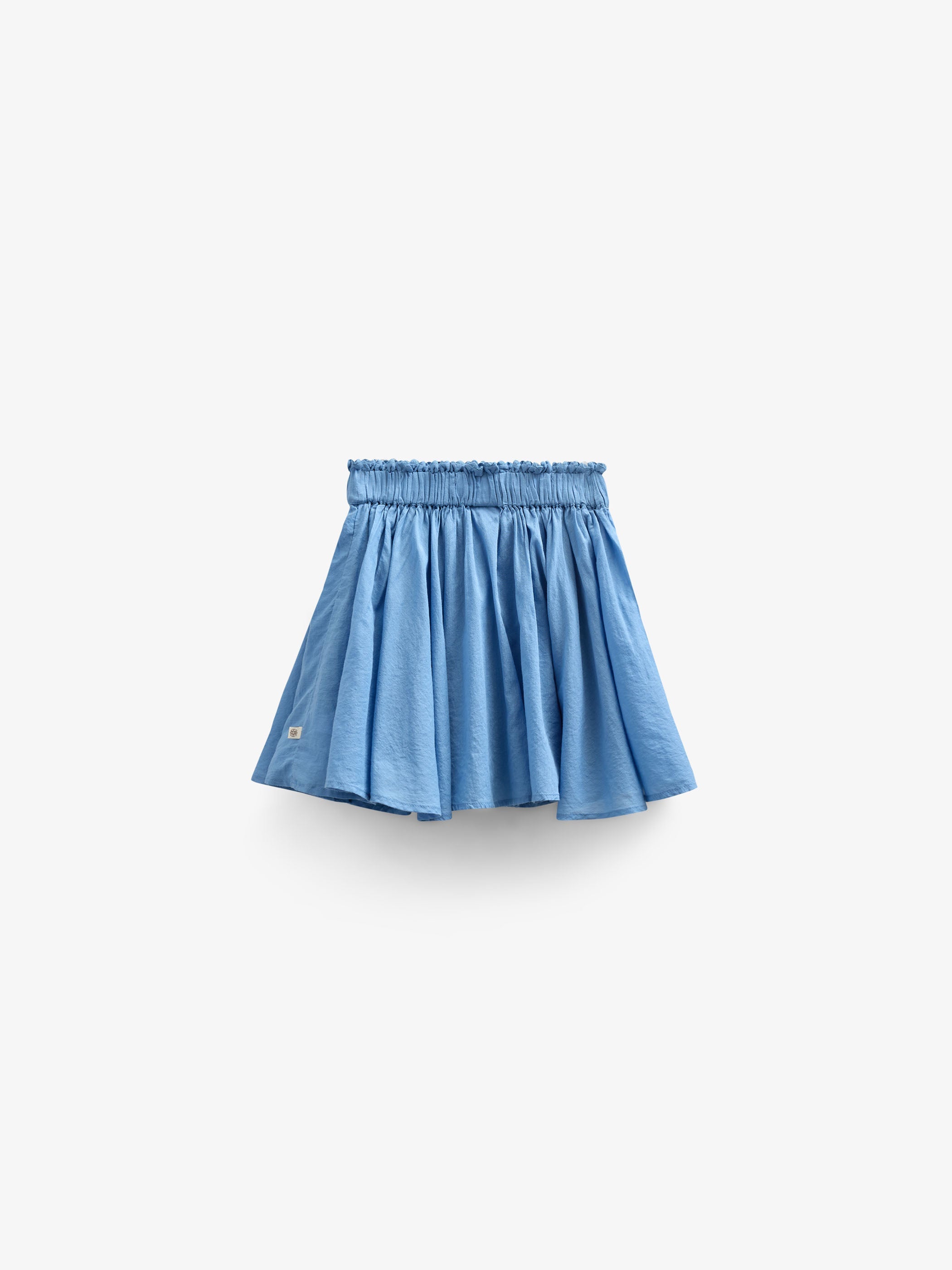 Baumwollrock mit Zick Zack Rüsche - Kids - Dusty Blue | 101039 Alma