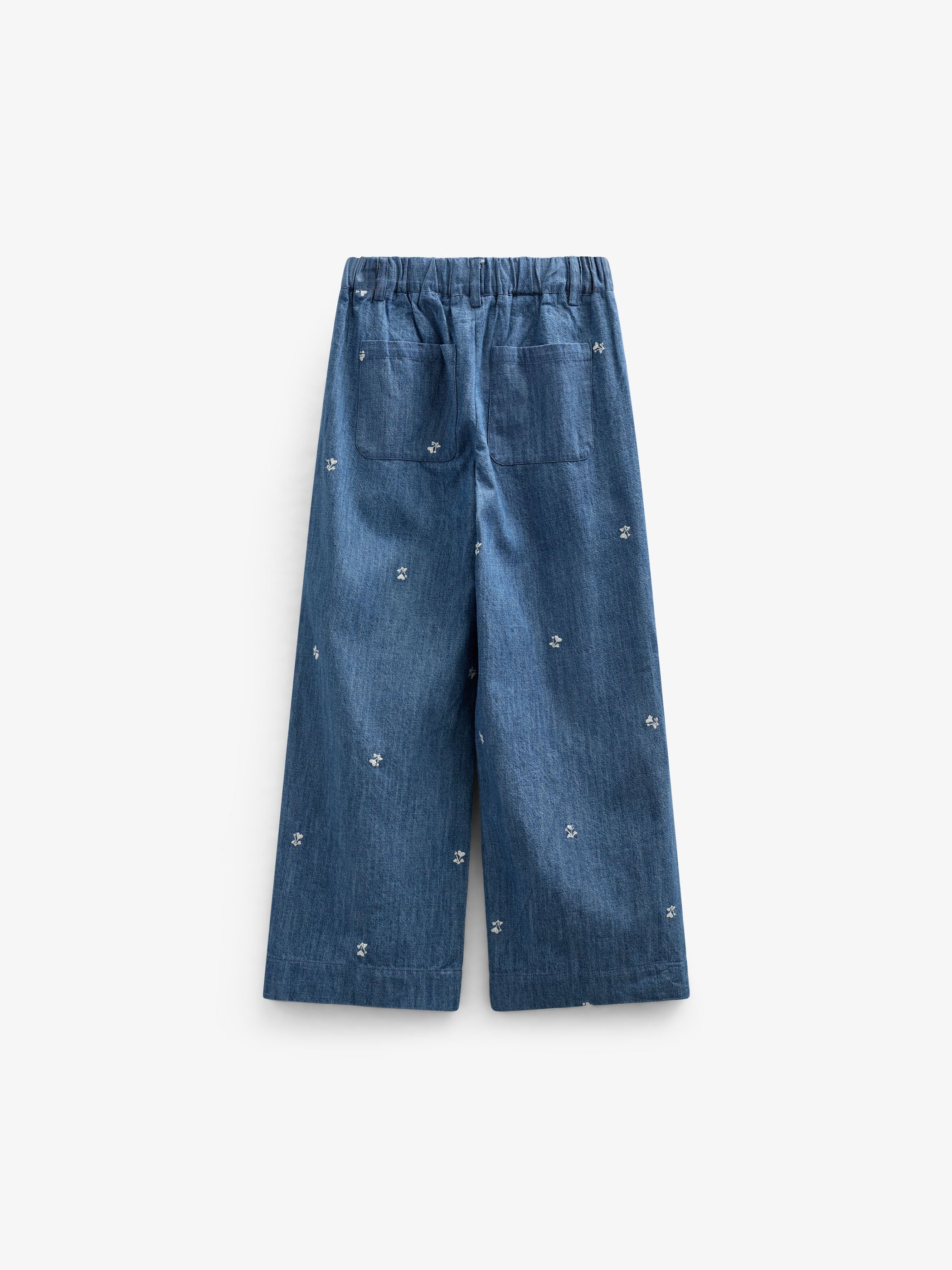 Bestickte Leichte Denim-Hose - Kids - Blue Denim | 101050 Isabella