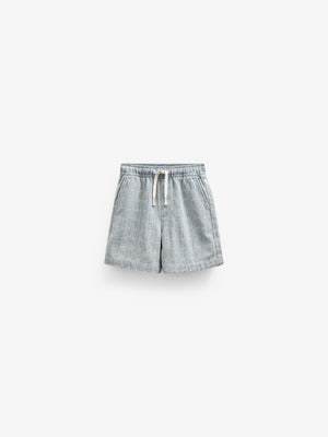 Baggy Jacquard Denim Shorts - Kids - Blue Denim | 101059 Kyle