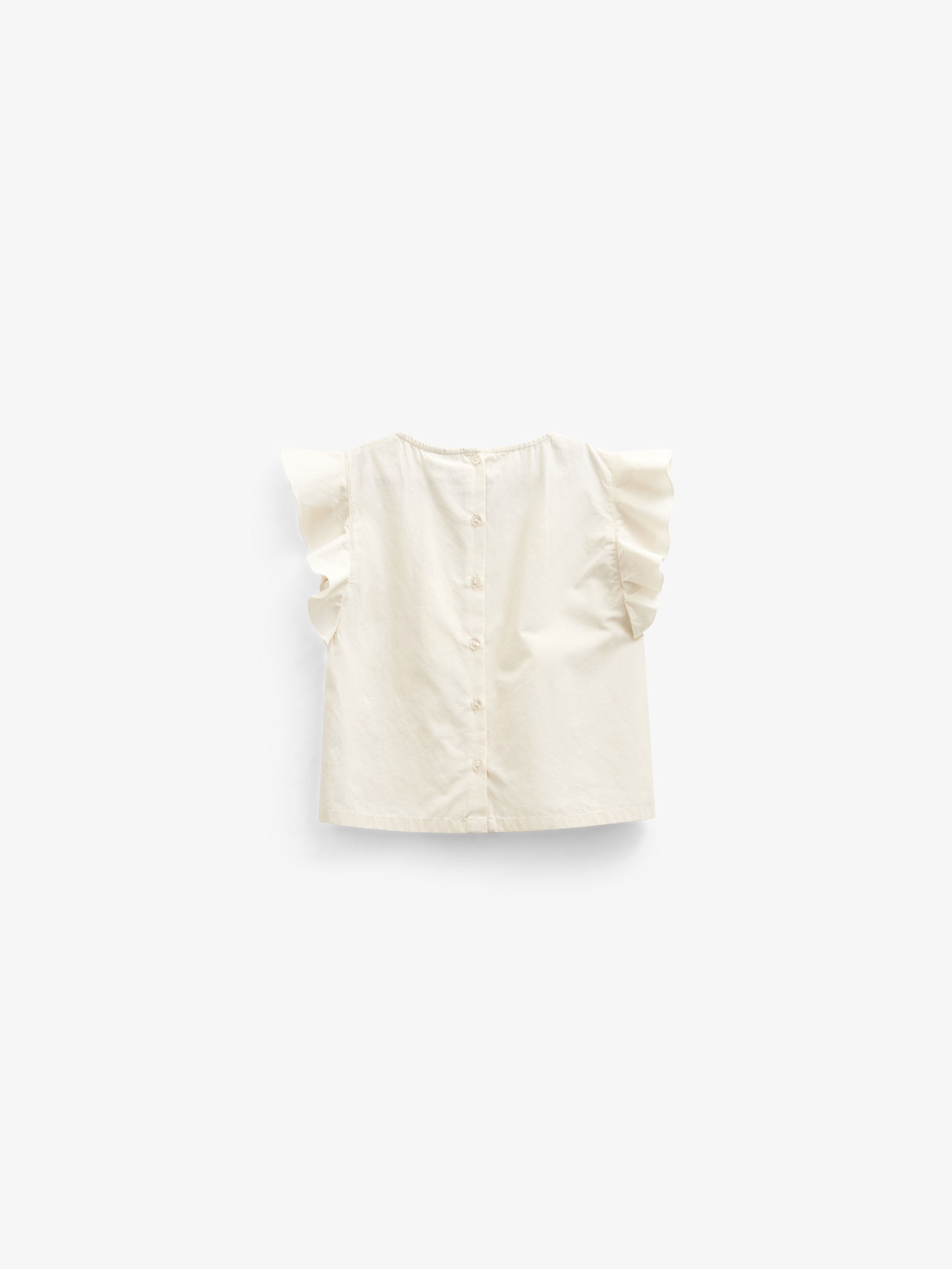 Popelinebluse mit Stickerei - Tween - Offwhite | 101074 Barbara