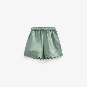 Popelineshorts mit Muschelkante - Tween - Dusty Green | 101076 Joy