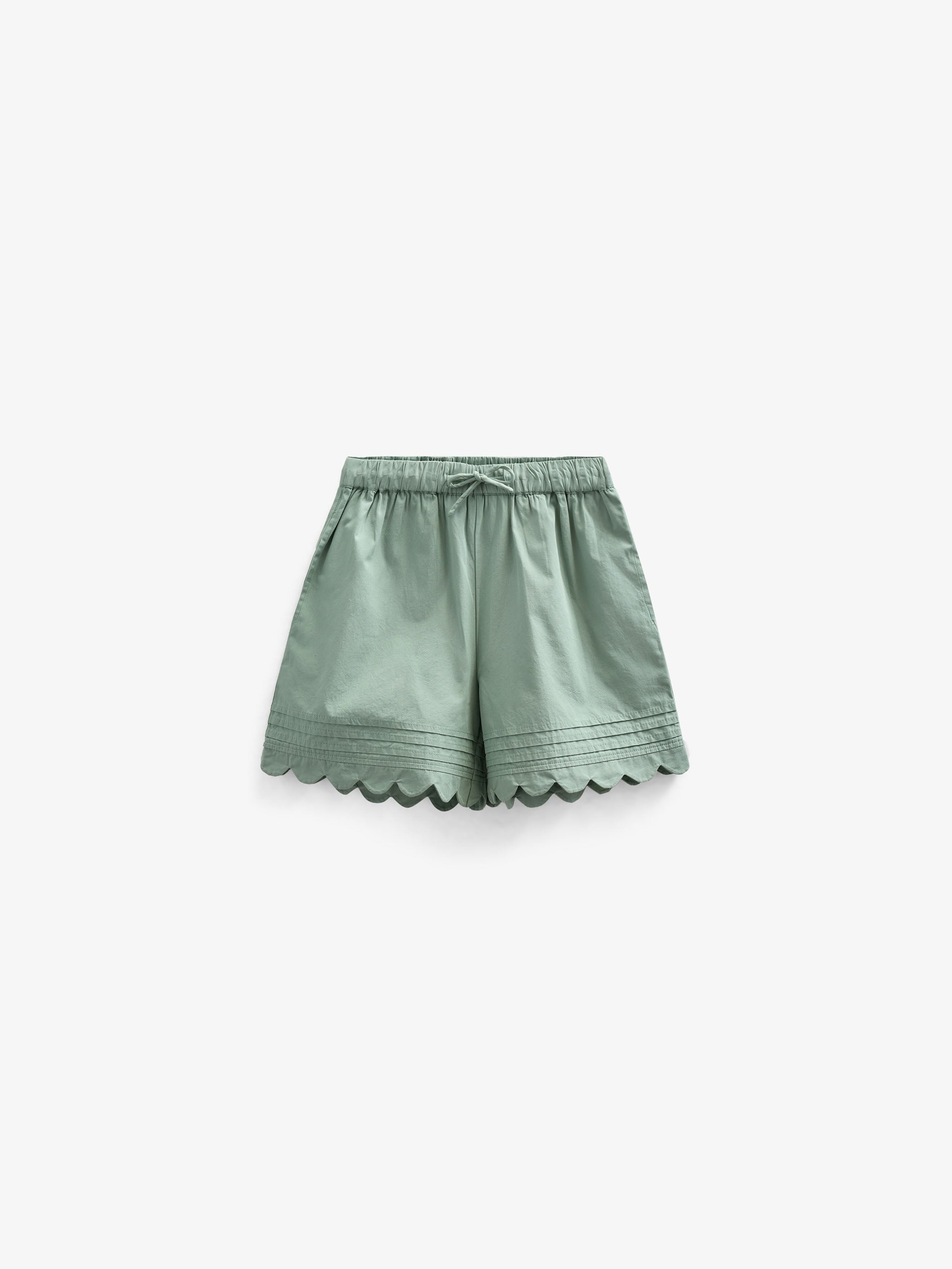 Popelineshorts mit Muschelkante - Tween - Dusty Green | 101076 Joy