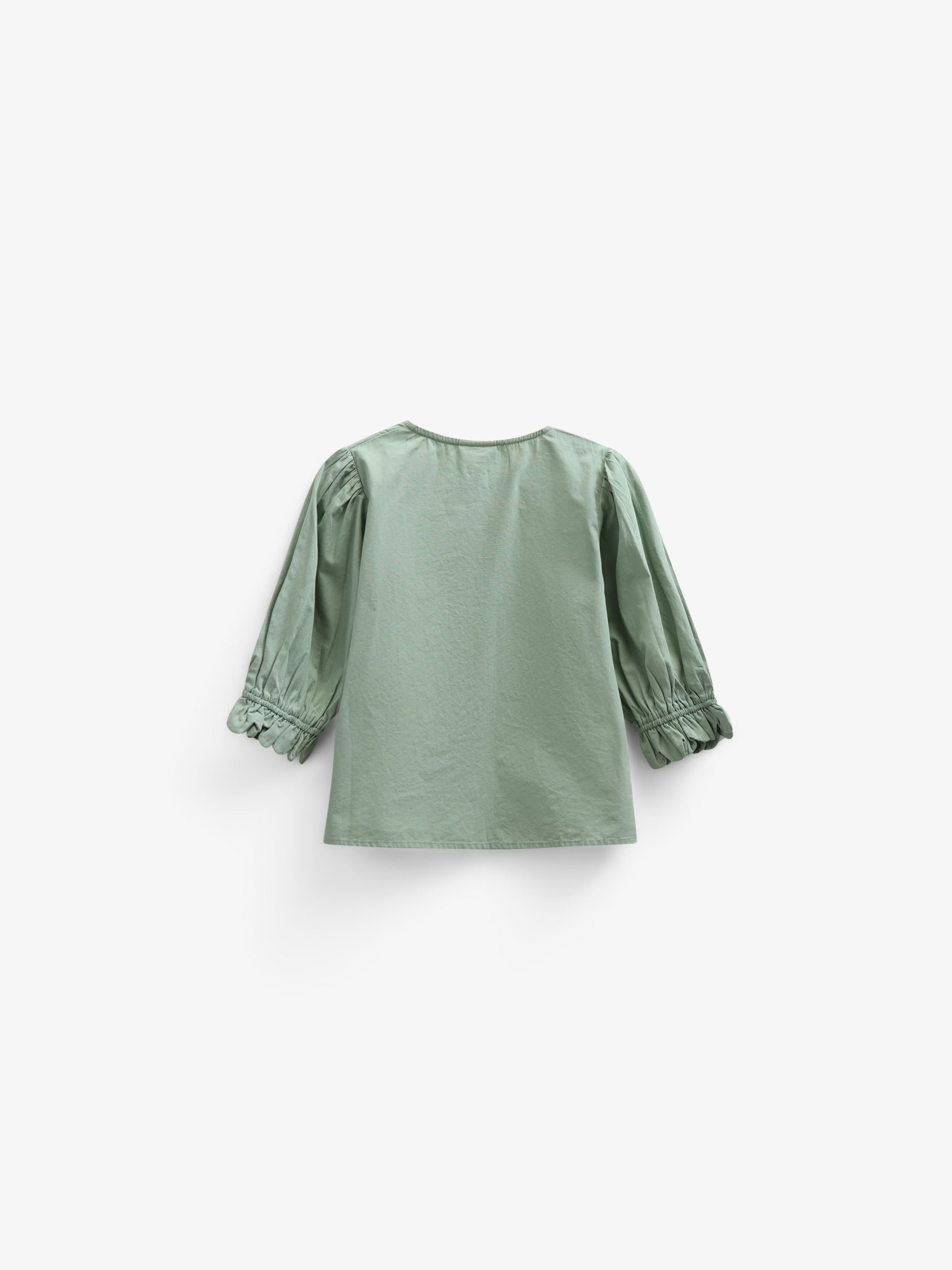 Popelinebluse mit Muschelkante - Tween - Dusty Green | 101078 Joy