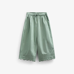 Popelinehose mit Muschelkante - Kids - Dusty Green | 101049 Joy