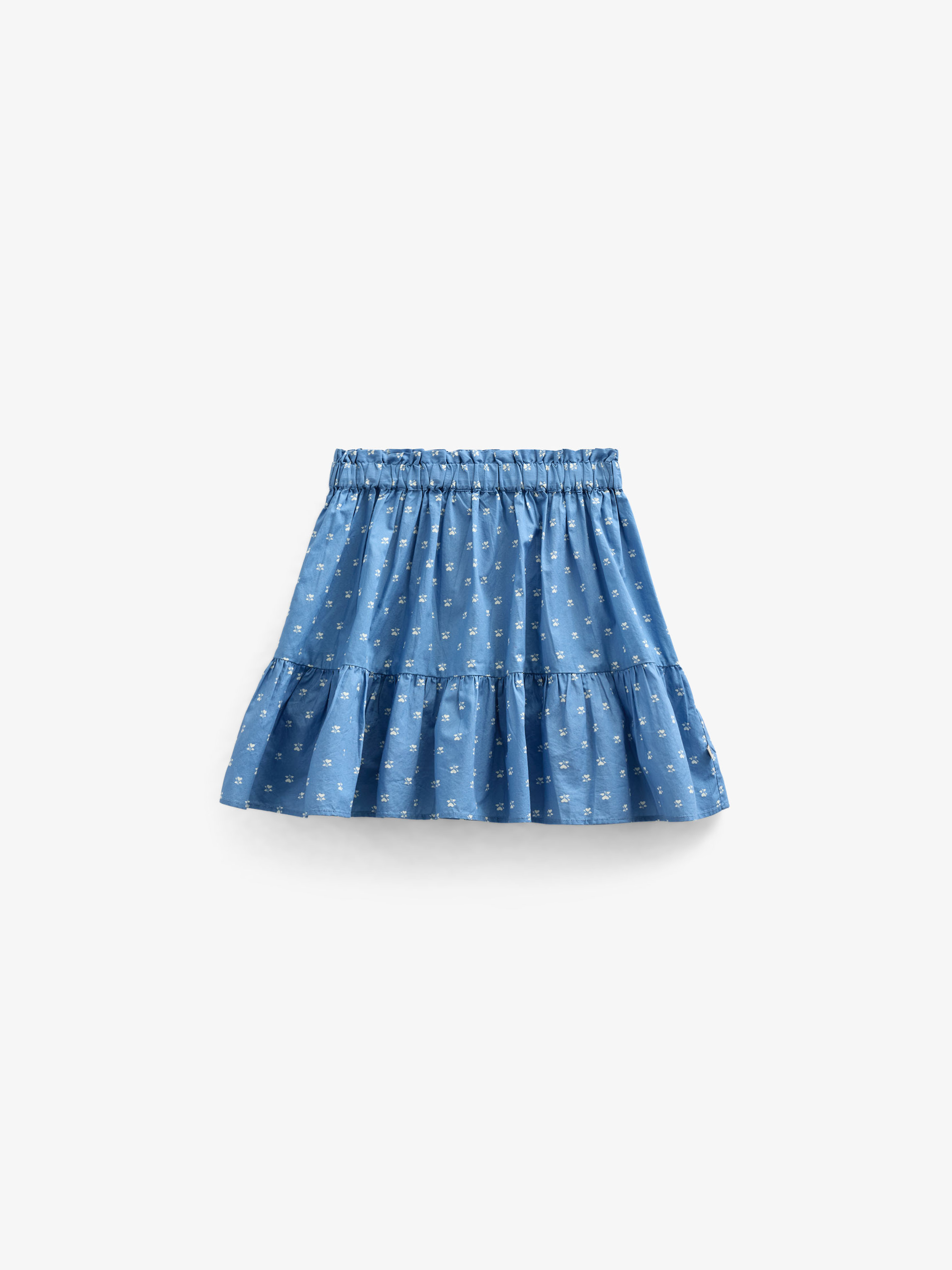 Bedruckter Popeline-Rock - Kids - Dusty Blue | 101054 Camilla