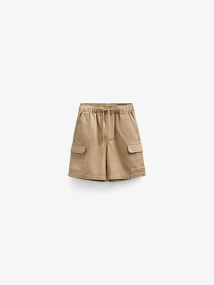 Canvas Cargo Shorts - Kids - Khaki | 101120 Isack