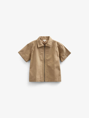 Canvas-Hemdjacke mit Reißverschluss - Tween - Khaki | 101125 Isack