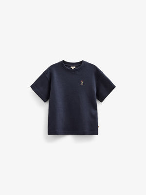 Waffel T-Shirt - Kids - Navy | 101152 Evan