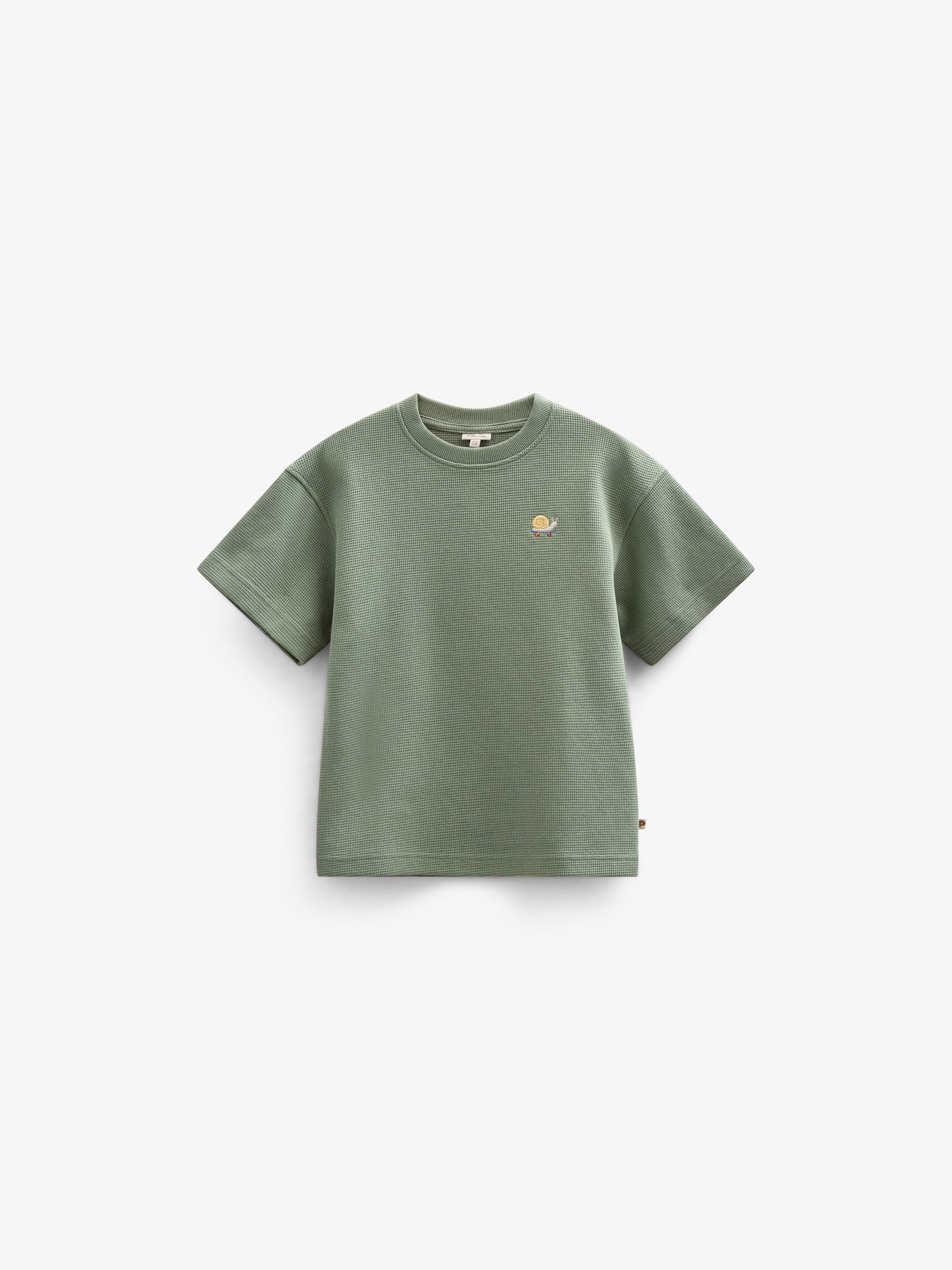 Waffel T-Shirt - Tween - Dusty Green | 101156 Evan
