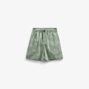 Bedruckte Leinenmix Shorts - Tween - Dusty Green | 101170 William