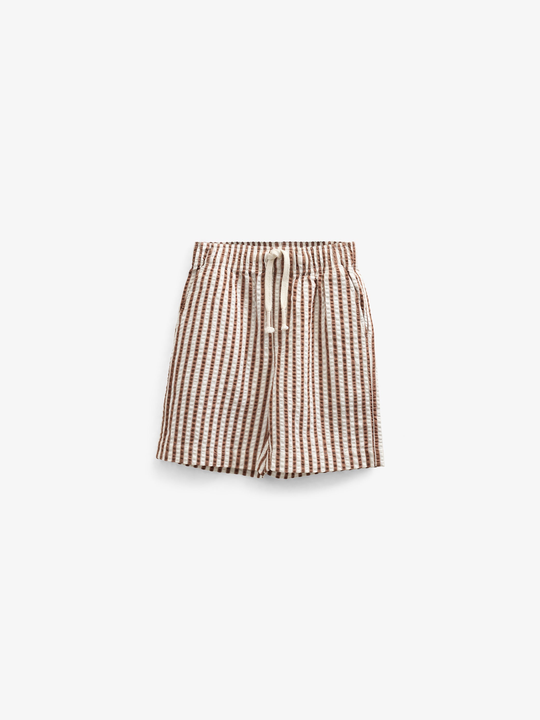 Gestreifte Seersucker-Shorts - Tween - Brown | 101188 Frank