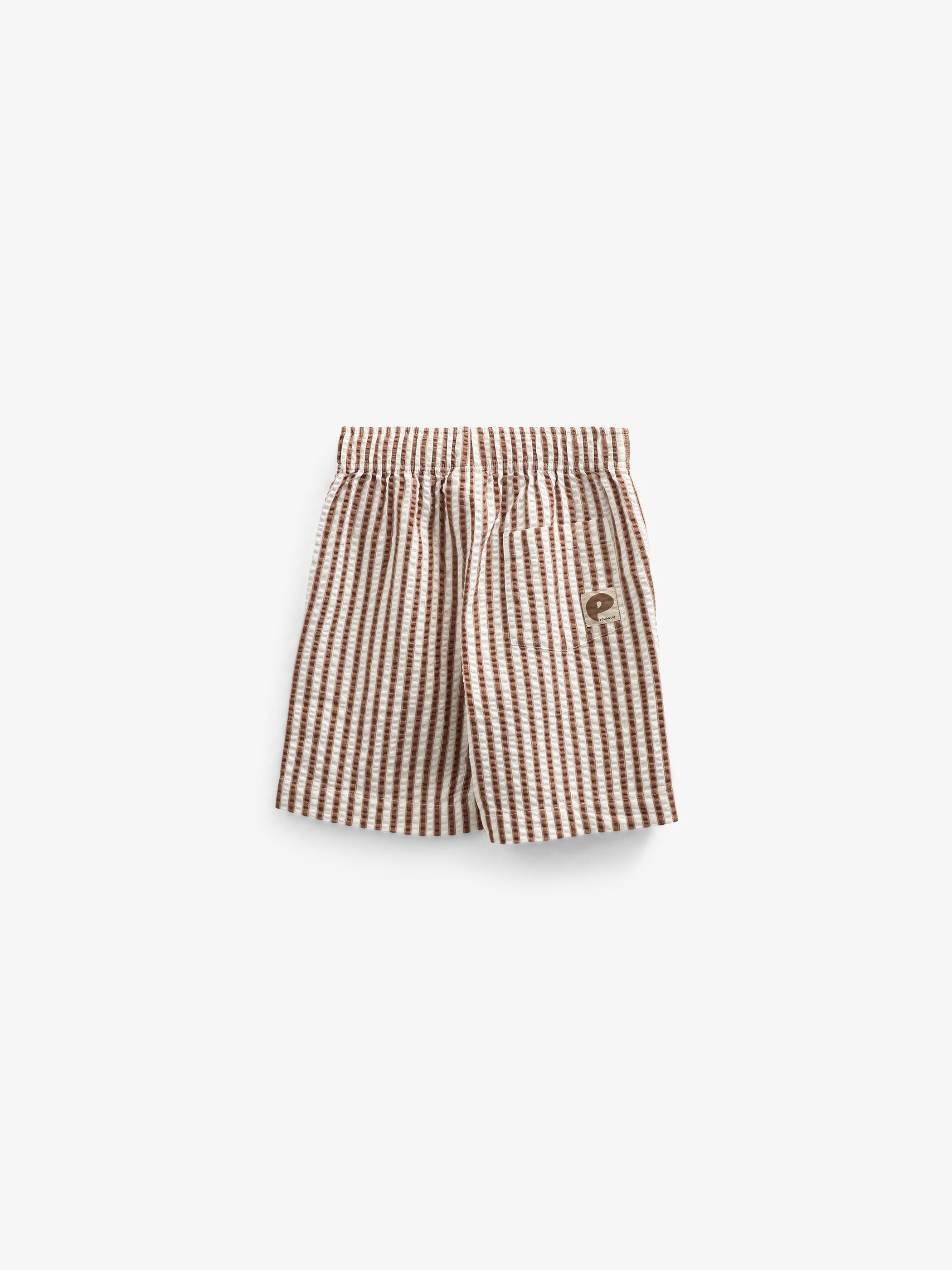 Gestreifte Seersucker-Shorts - Tween - Brown | 101188 Frank