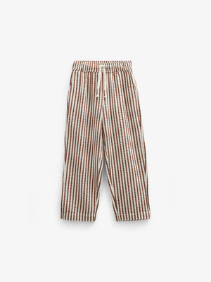 Gestreifte Seersucker Hose - Kids - Brown | 101189 Frank