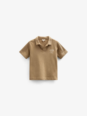 Strukturiertes Jersey-Poloshirt - Kids - Khaki | 101217 Sonny