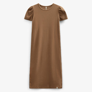 Modal-Ripp Lang T-Shirt Kleid - Tween - Coconut | 101294 Lottie