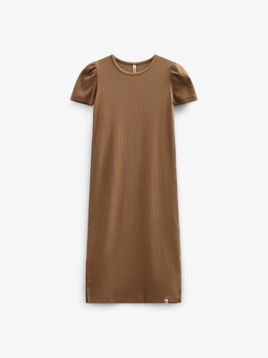 Modal-Ripp Lang T-Shirt Kleid - Tween - Coconut | 101294 Lottie