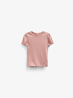 T-Shirt aus Modalripp - Tween - Rose Tan | 101299 Lottie