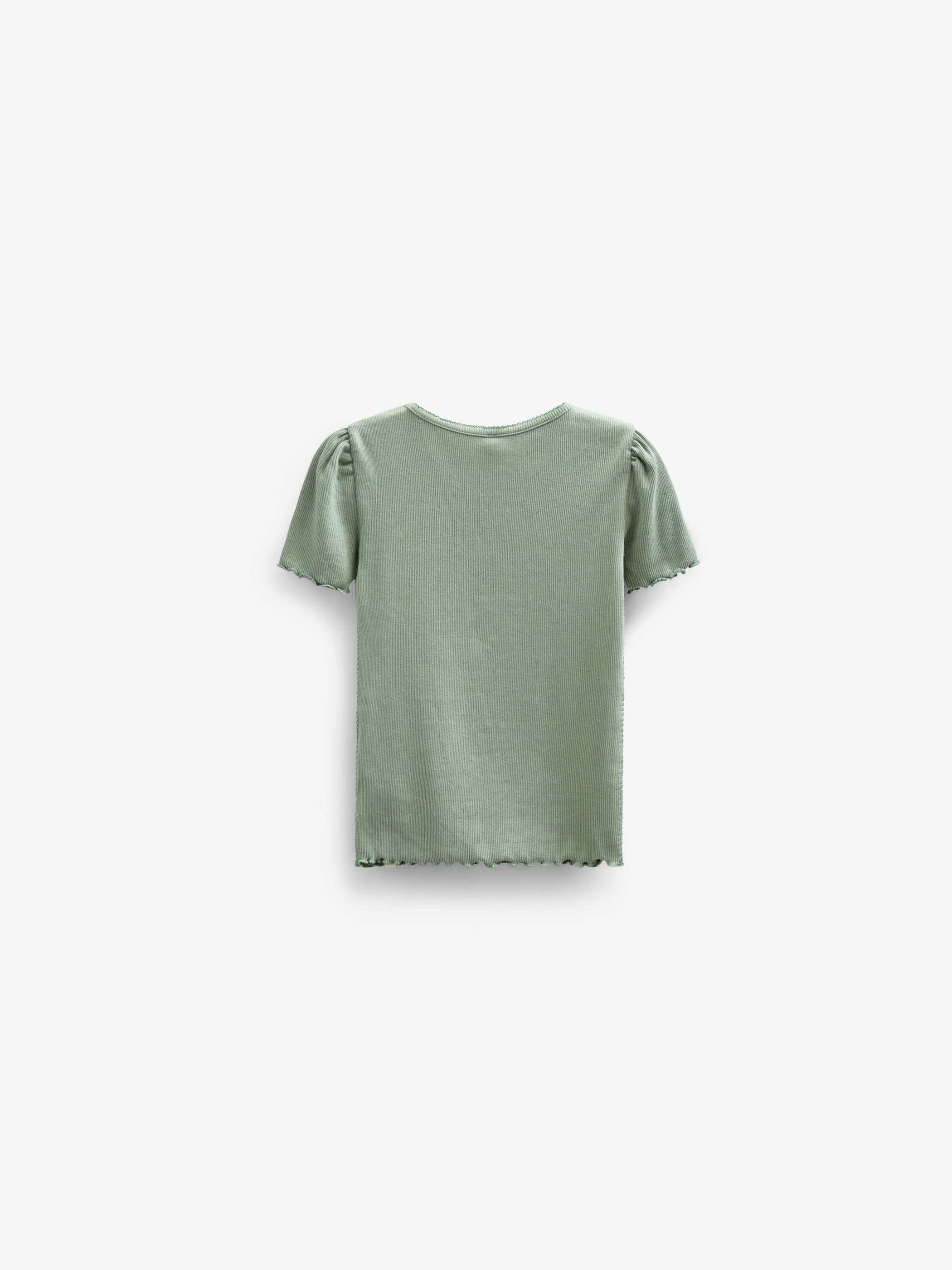 T-Shirt aus Modalripp - Kids - Dusty Green | 101302 Lottie