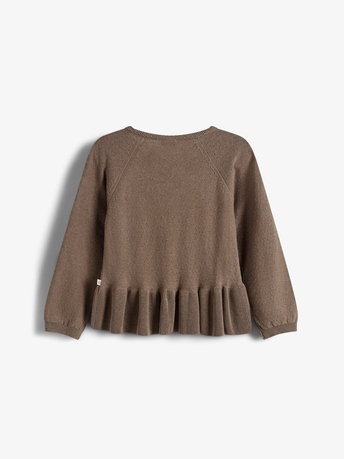 Baumwollstrick-Tunika - Kids - Brown Melange
