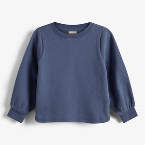 Sweatshirt mit geschwungenem Saum - Kids - Vintage Blue