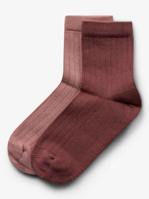 Socken 2er-Pack - Kids - Dusty Rose/Dark Rose